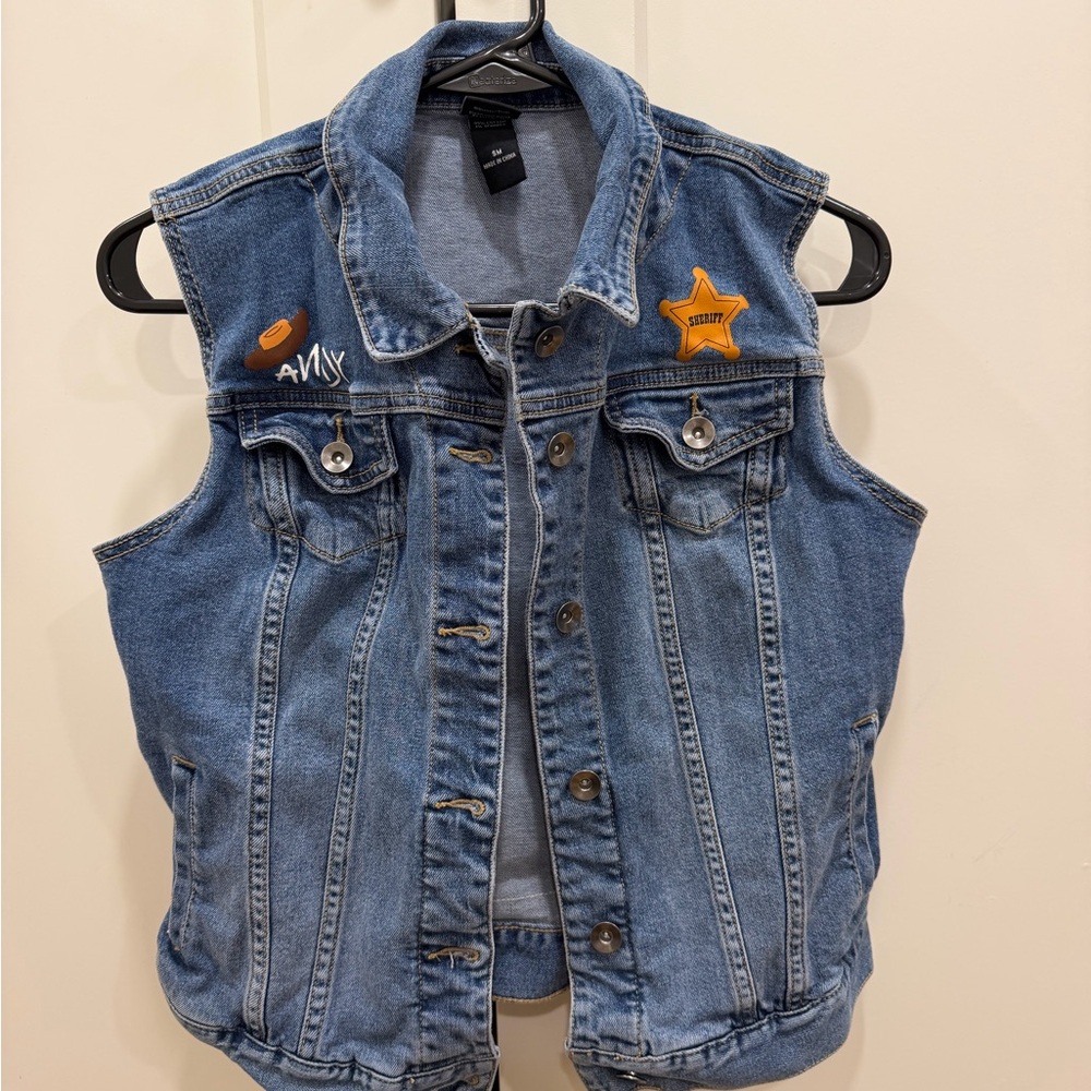 Her Universe Light Blue Denim Vest with Disney-Pixar Label